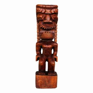 ティキの木彫り ティキ クー TIKI KU 30cm 木製 スワール無垢材