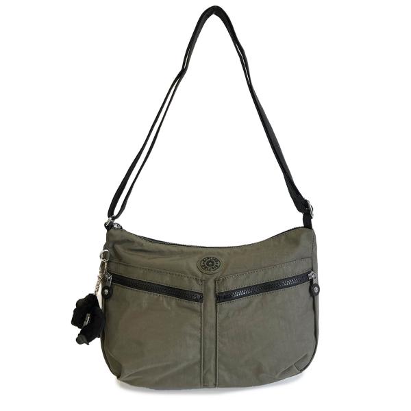 Kipling キプリング ショルダーバッグ IZELLAH イゼラー 軽量 ナイロンバッグ モスグ...