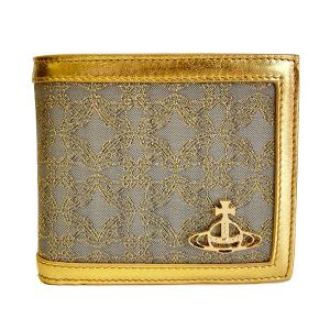 ヴィヴィアンウエストウッド 財布 メンズ 二つ折り財布 レザー 51010016 W00I2 R401 MINI GOLD/GREY【並行輸入品】