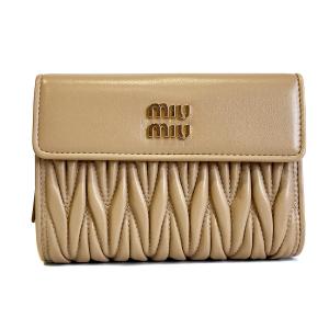 ミュウミュウ miumiu レディース 2つ折り財布 マテラッセ ミニ財布 5ML225/2FPP/F0036 SABBIA｜asiantokyo-y