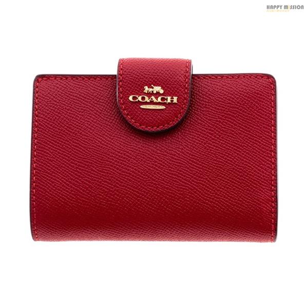 コーチ COACH レディース 二つ折り財布 レッド 6390 IMF8Q