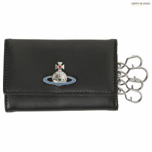 ヴィヴィアン ウエストウッド Vivienne Westwood 51020001 L001L N403 ナッパレザー 4連キーケース ブラック｜asiantokyo-y