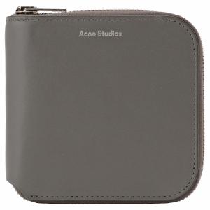 アクネ ストゥディオズ Acne Studios ラウンドファスナー 二つ折り財布  ミニ財布 ダークグレー レディース｜asiantokyo-y