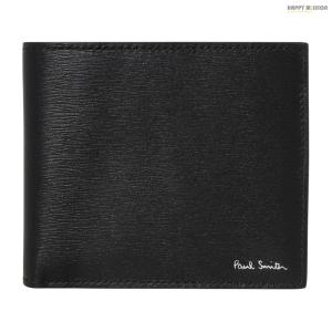 ポールスミス PAUL SMITH メンズ 二つ折り財布 M1A 4833 KSTRGS 79-BLACK｜asiantokyo-y