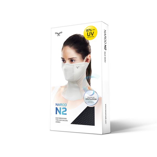 NAROO MASK　N2 メッシュ素材を使用した、通気性抜群のUV対策フェイスカバー