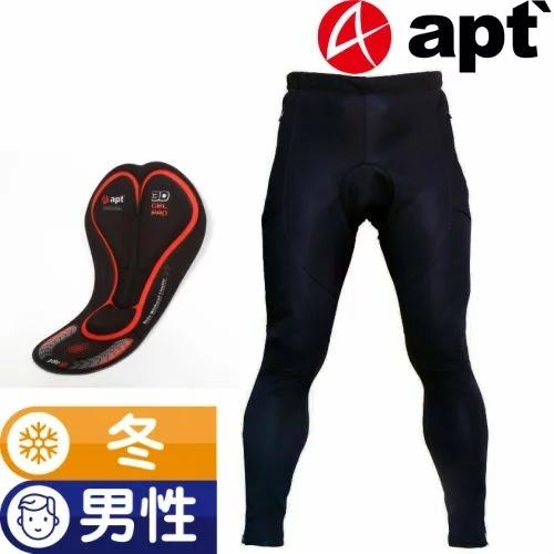 ウインドブレークタイツ 冬用 サイクルパンツ レーサーパンツ apt' サイクルウェア メンズ 防風...