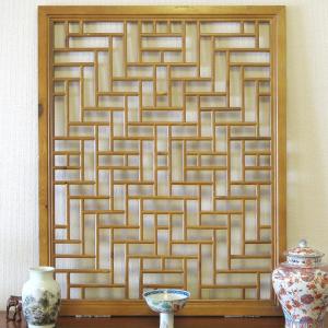 花窓 長方形 格子 中国建具 1枚 シノワスクリーン