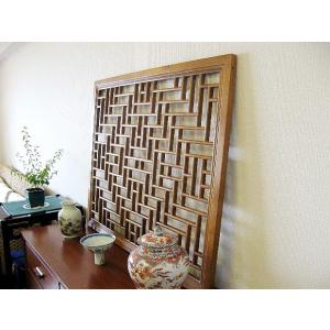 花窓 長方形 格子 中国建具 1枚 シノワスクリーンの詳細画像3