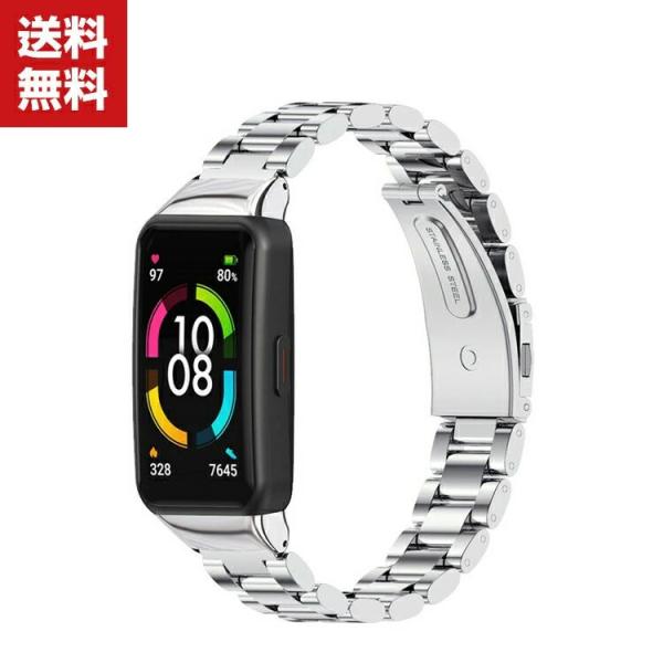 送料無料 HUAWEI Band 6  ウェアラブル端末?スマートウォッチ 交換 バンド 高級ステン...