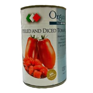 創健社】業務用有機ホールトマト缶 2.5kg (缶詰)(大容量)※凹みやラベル