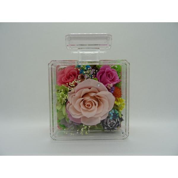 プリザーブドフラワー 香水型アレンジメント 母の日 プレゼント 花 誕生日 結婚祝い 退職祝い 贈り...