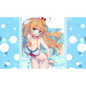 Cake Rabbits カードゲームプレイマット ☆『水着ペコリーヌ/illust：Hong』★ 【(エア)コミックマーケット98/C98】｜asimani