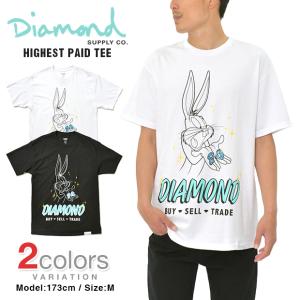 DIAMOND SUPPLY CO × LOONEY TUNES Tシャツ ダイアモンドサプライ HIGHEST PAID TEE BUGS BUNNY バッグスバニー ダイヤモンドサプライ メンズ｜asis