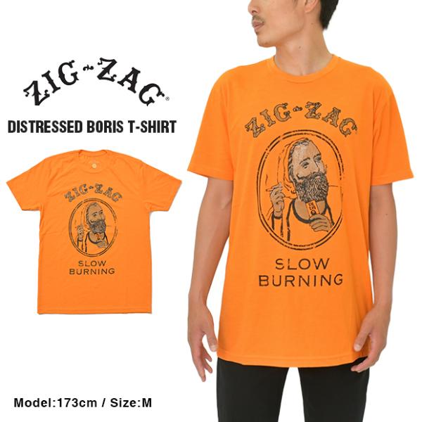 ZIG ZAG Tシャツ ジグザグ DISTRESSED BORIS