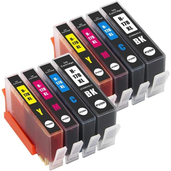 HP178XL-4PK ２セット 互換インクカートリッジ 8個組 残量表示機能付き Photosma...