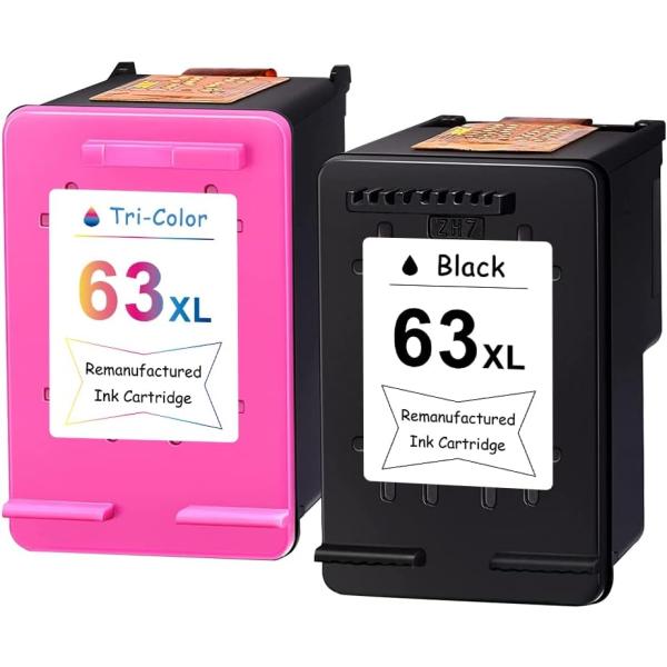 HP63XL 黒+カラー２個組 増量版 Black+Tri-color ENVY 4520 Offi...