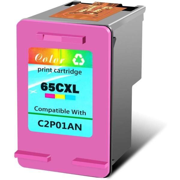 HP65XL CL ３色カラー Tri-color 増量版 ENVY5020 対応 リサイクルインク...