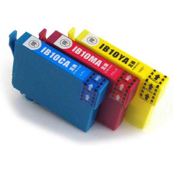 IB10CA IB10MA IB10YA 青 赤 黄 エプソン 純正互換インクカートリッジ 3本組 ...