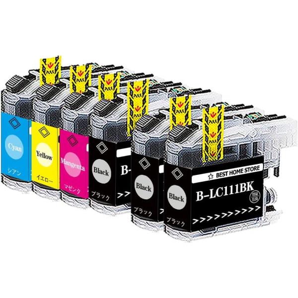 LC111-4PK 6個組 ブラザー 純正互換インクカートリッジ 黒3個 brother MFC-J...