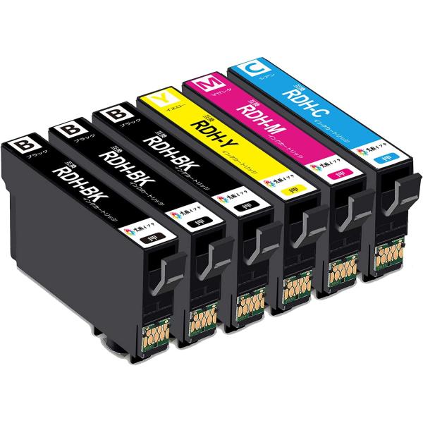 RDH-4CL 4色セット+黒２個 計６個 エプソン互換インク リコーダー ICチップ付き PX-0...
