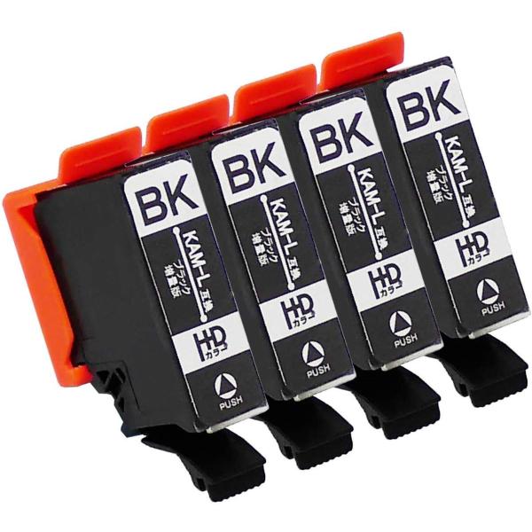 KAM-BK-L エプソン EPSON ブラック4本セット カメ 黒 増量版 互換インクカートリッジ...