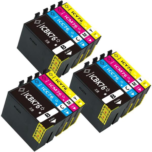 IC4CL76 選べる12個 ICBK76 ICC76 ICM76 ICY76 エプソン 互換インク...
