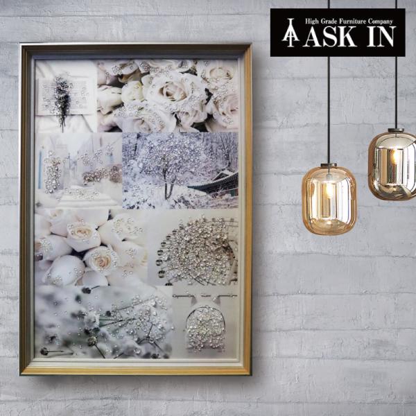 クリスタルアート　ブランシュ372　アートパネル 44x64cm 写真 おしゃれ キラキラ ゴージャ...