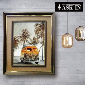 アートフレーム ネオンドッグ 犬 アウトロー クリスタルピクチャー 額