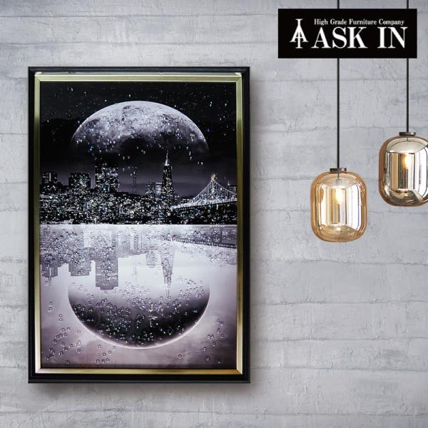 クリスタルアート イリュージョン361 43x63cm ムーン 摩天楼 かわいい おしゃれ キラキラ...