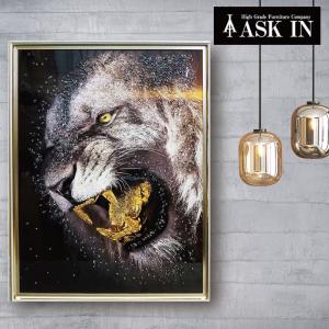 アートフレーム スプラッシュタイガー 虎 クリスタルピクチャー 額絵