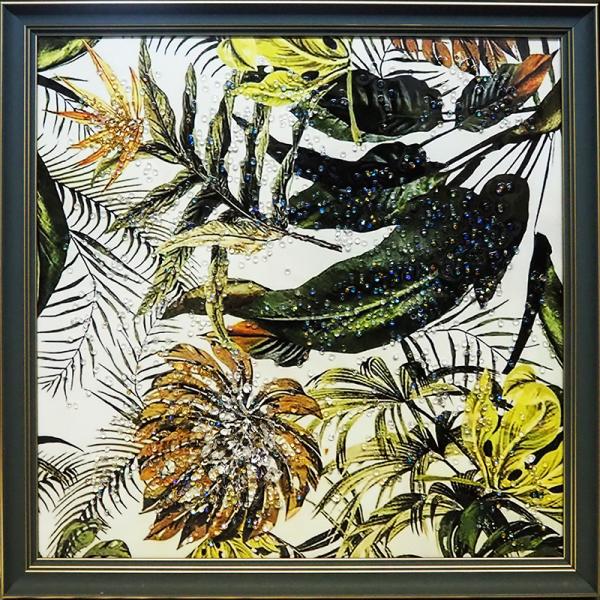 クリスタルアート　ウェリナ430 アートパネル 44x44cm 写真 おしゃれ キラキラ ゴージャス