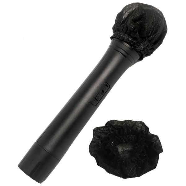 SAFEARK マイクカバー 100個入り 不織布 防塵 ブラック