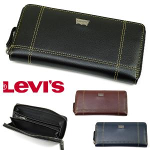 Levi's（リーバイス） 財布 本革 ラウンドファスナー ロングウォレット