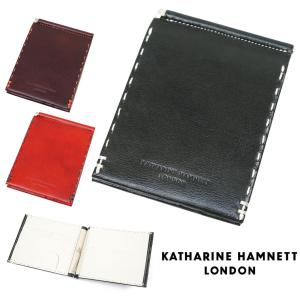 マネークリップ メンズ 革 KATHARINE HAMNETT キャサリンハムネット ロンドン カラーテーラード2 本革 レザー 財布 札ばさみ マネークリップ カード｜askashop