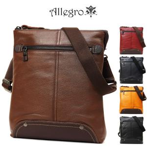 ショルダーバッグ メンズ Allegro アレグロ ユッティーナ 本革 縦型 レザー 斜めがけ 大人  メンズ バッグ  小さめ 海外旅行バッグ 30代 40代 50代｜askashop