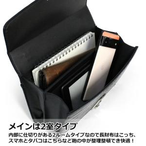 セカンドバッグ メンズ クロコ型押し 持ち手 ...の詳細画像1