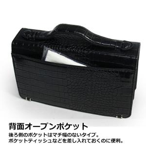 セカンドバッグ メンズ クロコ型押し 持ち手 ...の詳細画像3