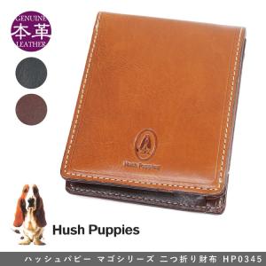 二つ折り財布メンズ 革 ブランド 小銭入れ 本革 Hush Puppies ハッシュパピー マゴ 折りたたみ メンズ 財布 30代 40代 50代｜askashop