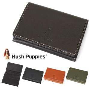 名刺入れ Hush Puppies ハッシュパピー ニック 本革 名刺ケース レザー 小物 牛革 カード入れ 通勤 ビジネス 名刺入れ メンズ 30代 40代 50代｜askashop