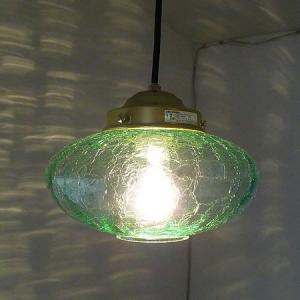 照明器具 ポイント利用 アンティーク ガラス ペンダントライト 昭和