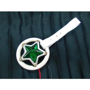 12V　星型マーカー入り吊り輪　ホワイトリング/グリーン星型マーカー（白/緑）｜aslanshop2580