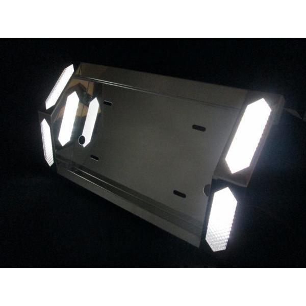 中型ナンバー枠　LEDテープ式 とんがり　ホワイト（白）　24V