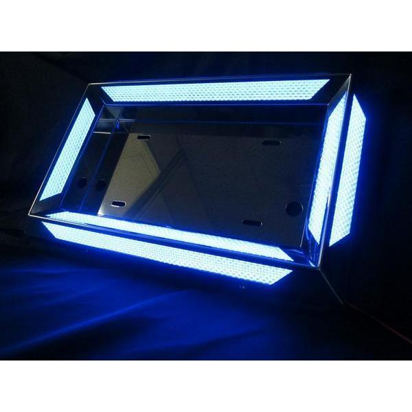 ジェットイノウエ製　大型ナンバー枠　LEDテープ式 ツインDX　ブルー（青）　24V　501157