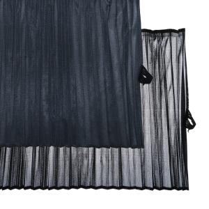 レース仮眠カーテン 4t〜大型車用 ミラーレース ブラック （黒） 2720×850mm 左右2枚入り ラウンドカーテンの商品画像