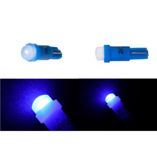 高輝度LEDウェッジ球　T5サイズ　ブルー（青）　2個セット　24V　（528421）
