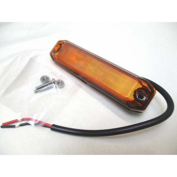 ジェットイノウエ製　LEDストリームラインマーカー　アンバーレンズ/アンバーLED（橙）　12V/2...