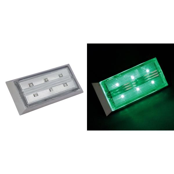 LED　slim流星ポイントマーカー　クリアレンズ/グリーン（緑）　12V/24V共用　サイドマーカ...