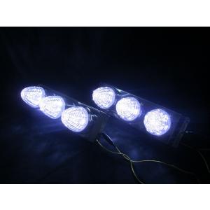 激光LEDバスマーカー3連車高灯 アンバー/アンバー（橙） 2個1セット