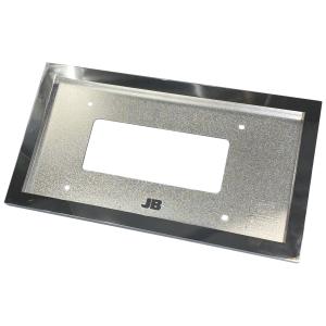 大型ナンバー枠　JB製　角型　ABS樹脂/クロームメッキ（LSN-N001）｜トラック用品のアスラン