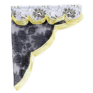 トラック 雅 金華山仮眠カーテン モンブランローズ シルバー（銀色